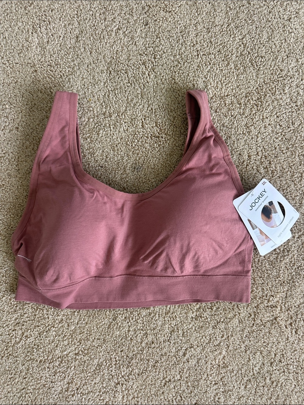 Jockey Dusty Rose Wireless Scoop Bralette